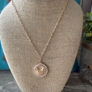 Gold Butterfly Pendant Necklace